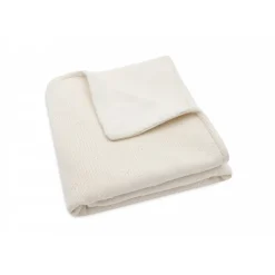 Couverture berceau 75x100 cm cosy knit ivoire & velvet