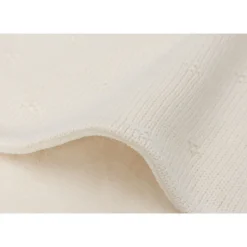 Couverture berceau 75x100 cm cosy knit ivoire & velvet