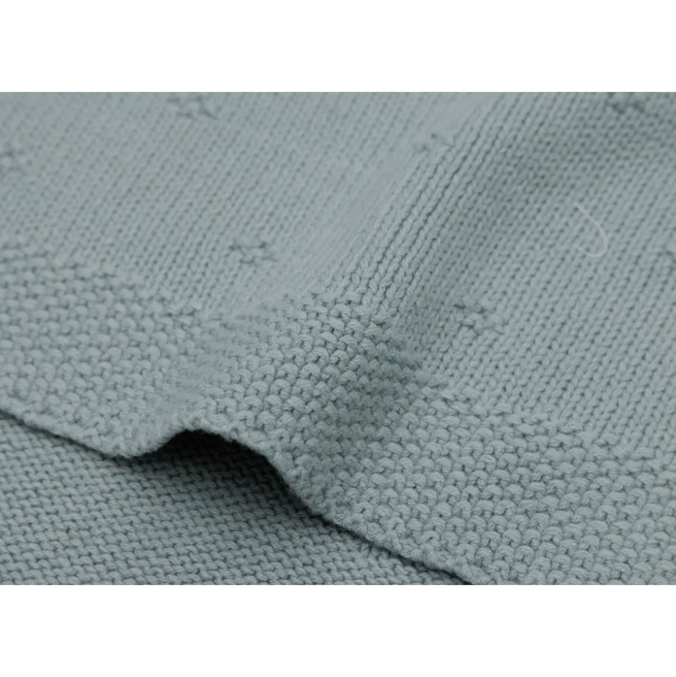 Couverture berceau 75x100 cm cosy knit sea green