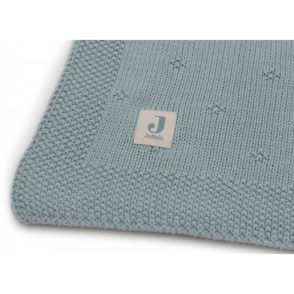 Couverture berceau 75x100 cm cosy knit sea green