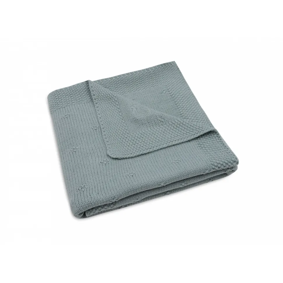 Couverture berceau 75x100 cm cosy knit sea green