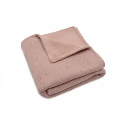 Couverture berceau 75x100 cm cosy knit wild rose & velvet