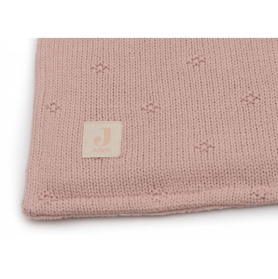 Couverture berceau 75x100 cm cosy knit wild rose & velvet