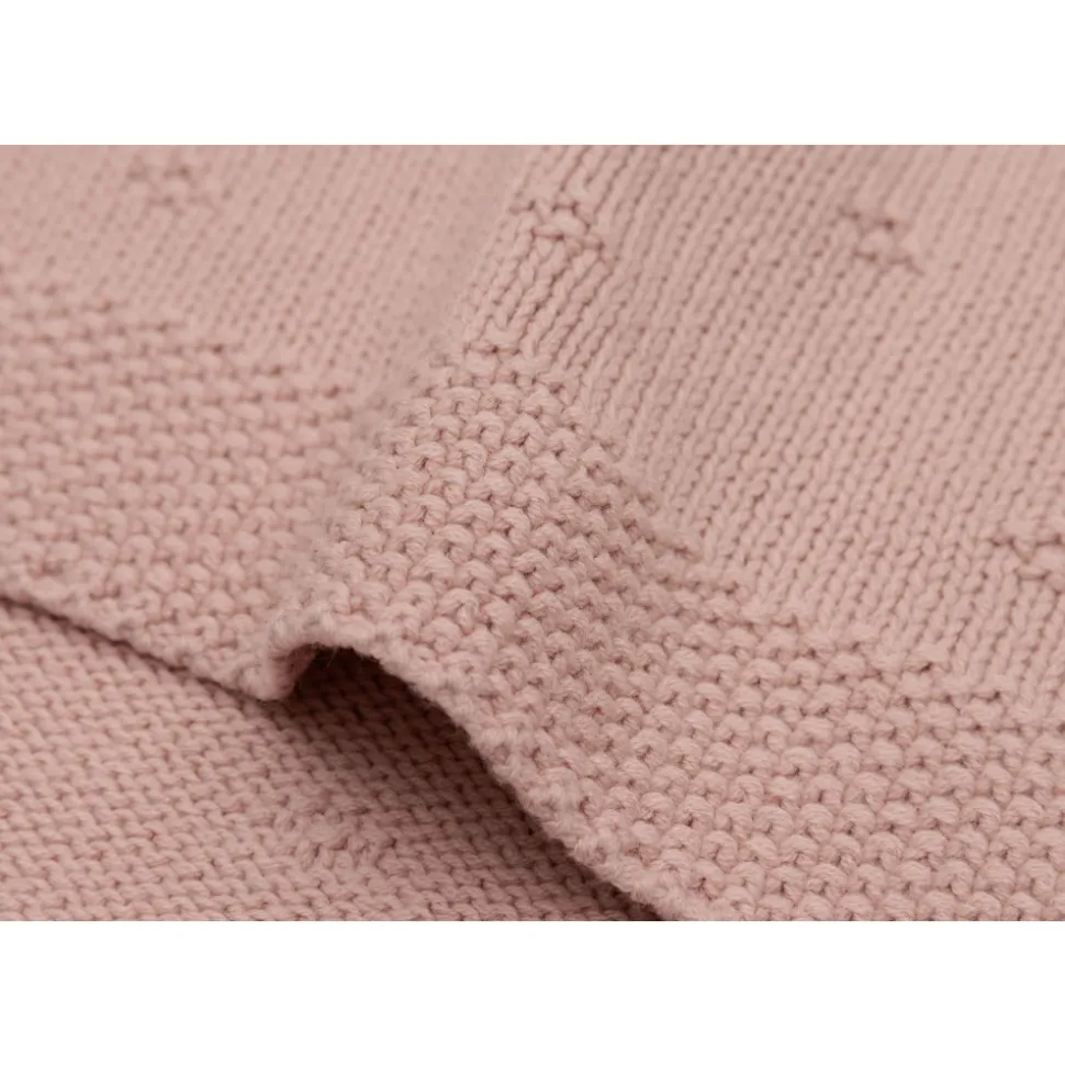 Couverture berceau 75x100 cm cosy knit wild rose