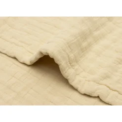 Couverture berceau 75x100 cm gaze de coton jacquard vanilla