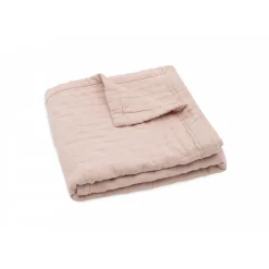 Couverture berceau 75x100 cm gaze de coton jacquard wild rose