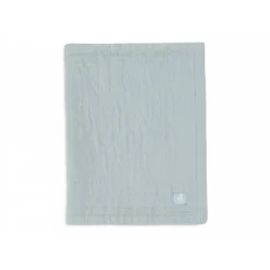 Couverture berceau 75x100 cm gaze de coton jacquard sea green