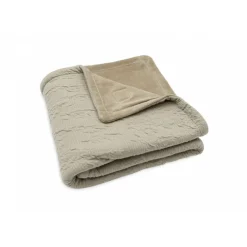 Couverture berceau 75 x 100cm soft waves olive