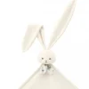 Couverture doudou lapin 80 x 70 cm crème