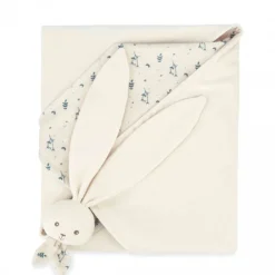 Couverture doudou lapin 80 x 70 cm crème