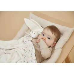 Couverture doudou lapin 80 x 70 cm crème