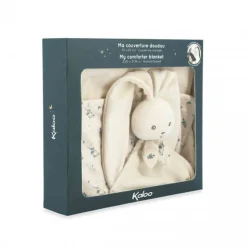 Couverture doudou lapin 80 x 70 cm crème