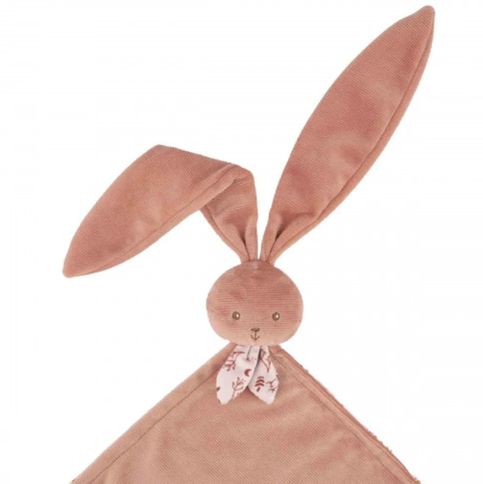 Couverture doudou lapin 80 x 70 cm terracotta