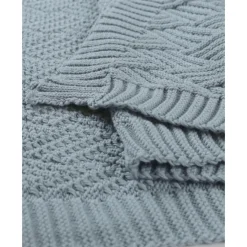 Couverture en tricot 75x100cm ice blue - mix and match