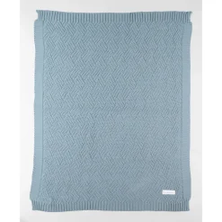 Couverture en tricot 75x100cm ice blue - mix and match
