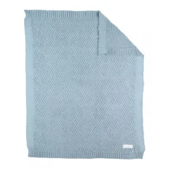 Couverture en tricot 75x100cm ice blue - mix and match