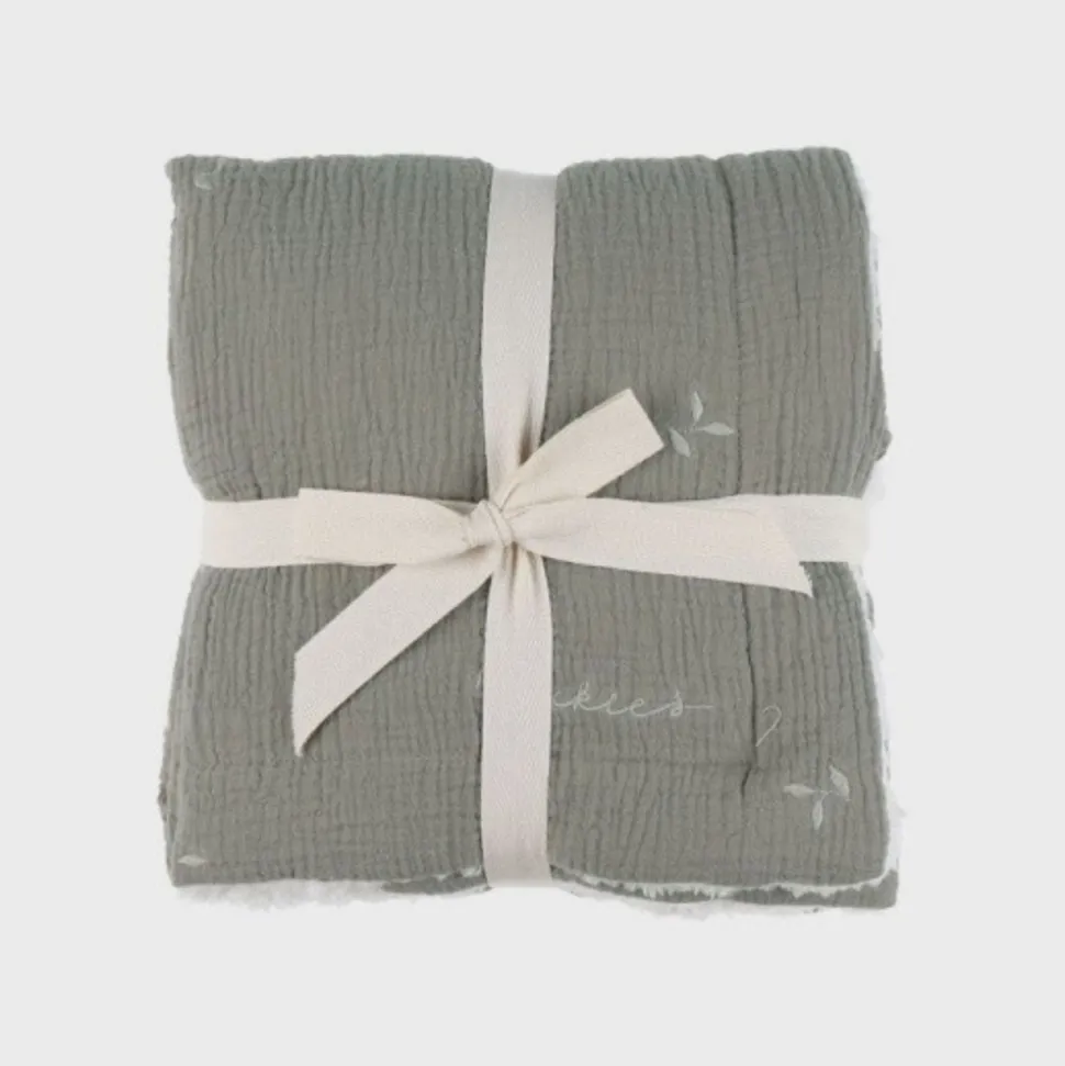 Couverture en tricot 75x100cm kaki