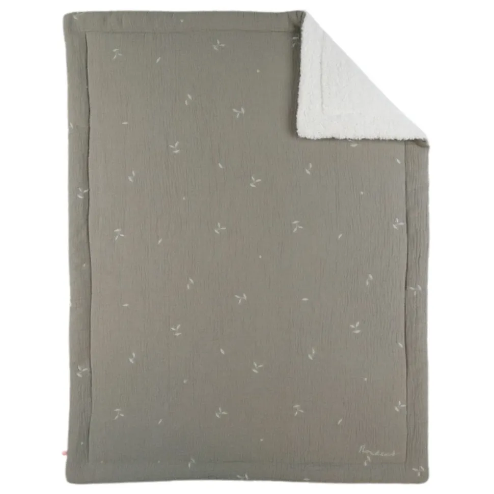 Couverture en tricot 75x100cm kaki