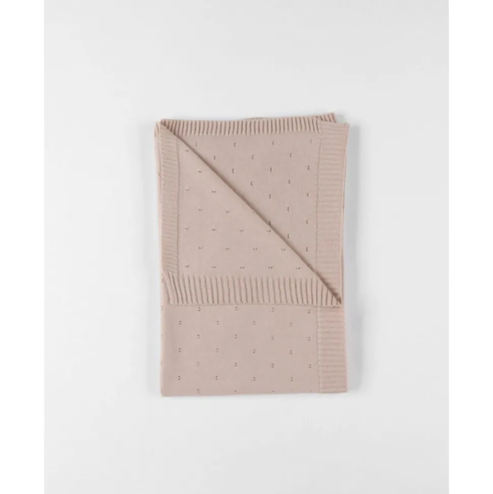 Couverture en tricot 75x100cm powder pink - mix and match