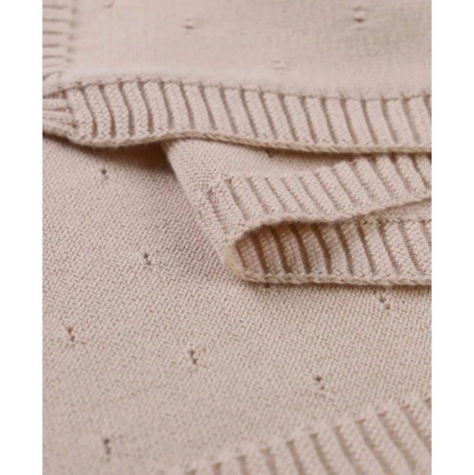Couverture en tricot 75x100cm powder pink - mix and match