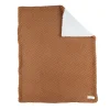 Couverture en tricot 75x100cm sweet caramel avec sherpa - mix and match