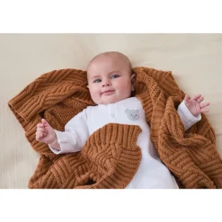 Couverture en tricot 75x100cm sweet caramel - mix and match