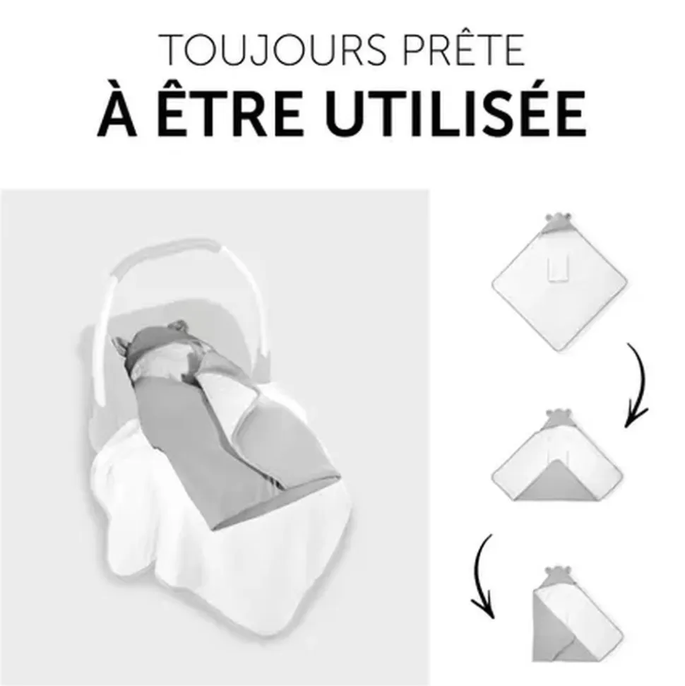 Couverture enveloppante cosy snuggle n dream leaves mint