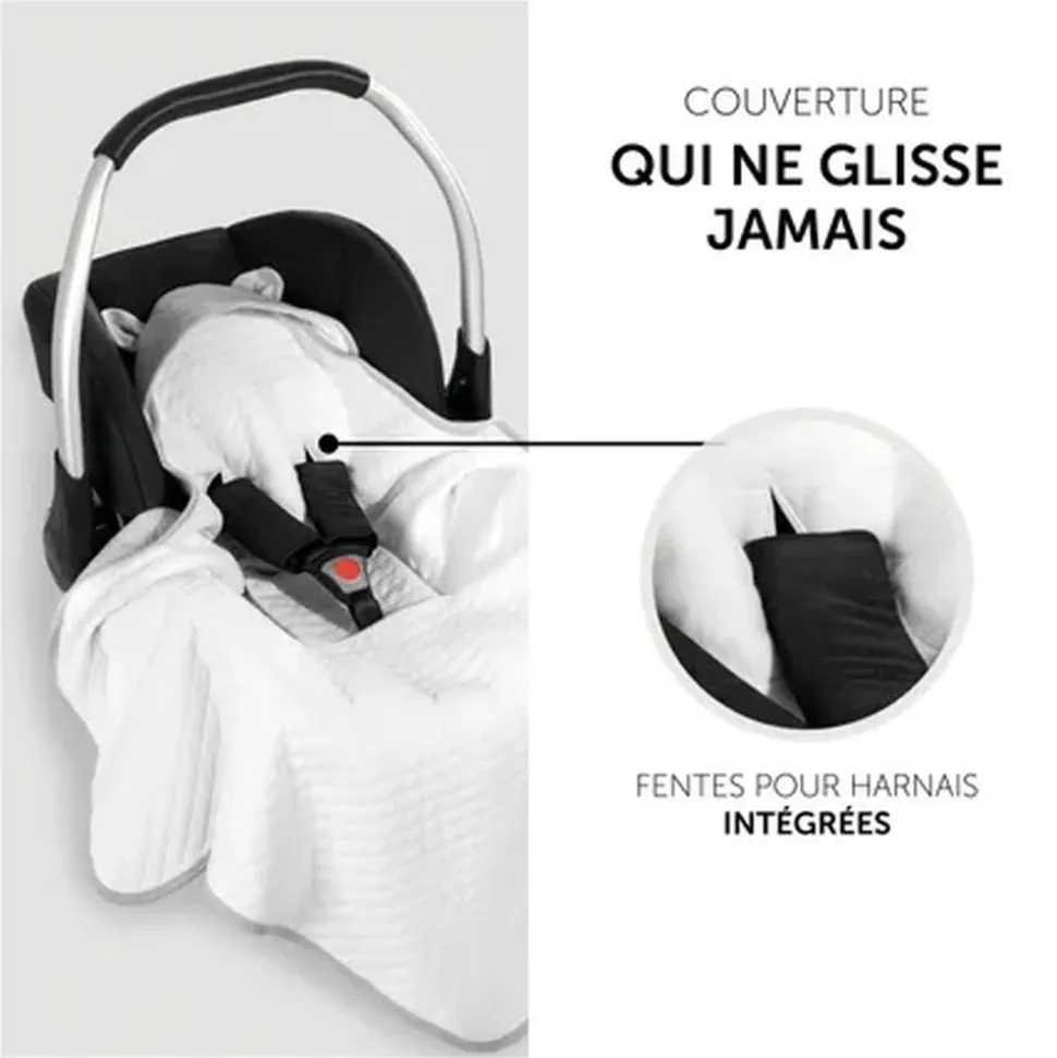 Couverture enveloppante cosy snuggle n dream leaves mint