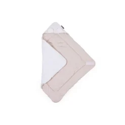 Couverture enveloppante universelle 75x75 cm en mousseline et jersey beige