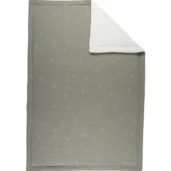 Couverture kendi 100x140 cm en veloudoux kaki