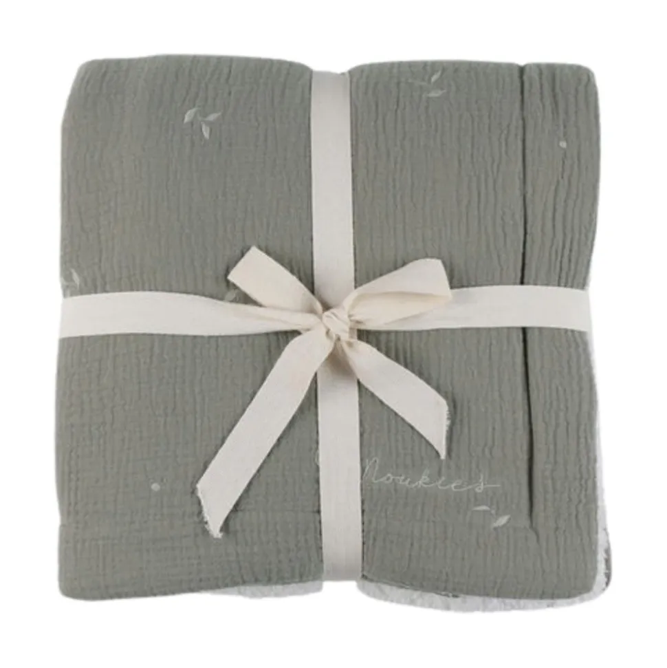 Couverture kendi 100x140 cm en veloudoux kaki