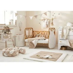 Couverture luxe fausse fourrure angora beige