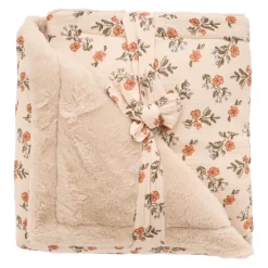 Couverture luxe microfibre avec fausse fourrure 70 x 100 cm secret cottage