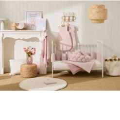 Couverture luxe microfibre soft stripes vieux rose