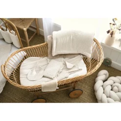 Couverture luxe microfibre soft stripes galet
