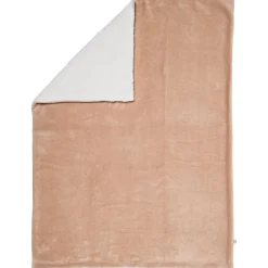 Couverture noisette/écru - 75x100cm - bi matière