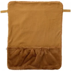 Couverture nomade fausse fourrure angora - havane