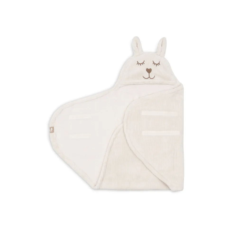Couverture nomade portefeuille bunny cloudy rib oatmeal