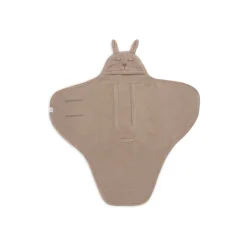 Couverture nomade portefeuille bunny cloudy rib milky coffee