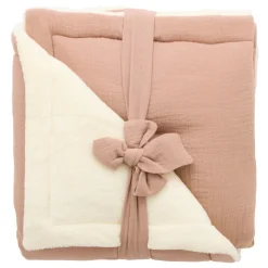 Couverture peluche gaze & microfibre - mix&match