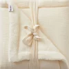 Couverture polaire doublée mousse de lait