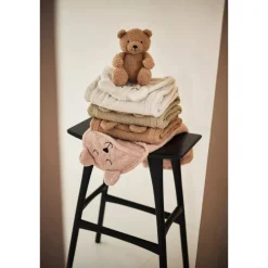 Couverture portefeuille bear bouclette biscuit