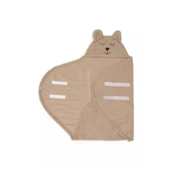 Couverture portefeuille bear bouclette biscuit