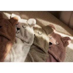 Couverture portefeuille bear bouclette oatmeal