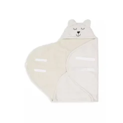 Couverture portefeuille bear bouclette oatmeal