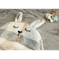 Couverture portefeuille câline bunny check bouclette