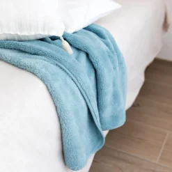 Couverture pour bébé 100 x 140 cm softy turquoise