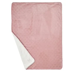 Couverture supersoft wavy 75x100cm vieux rose