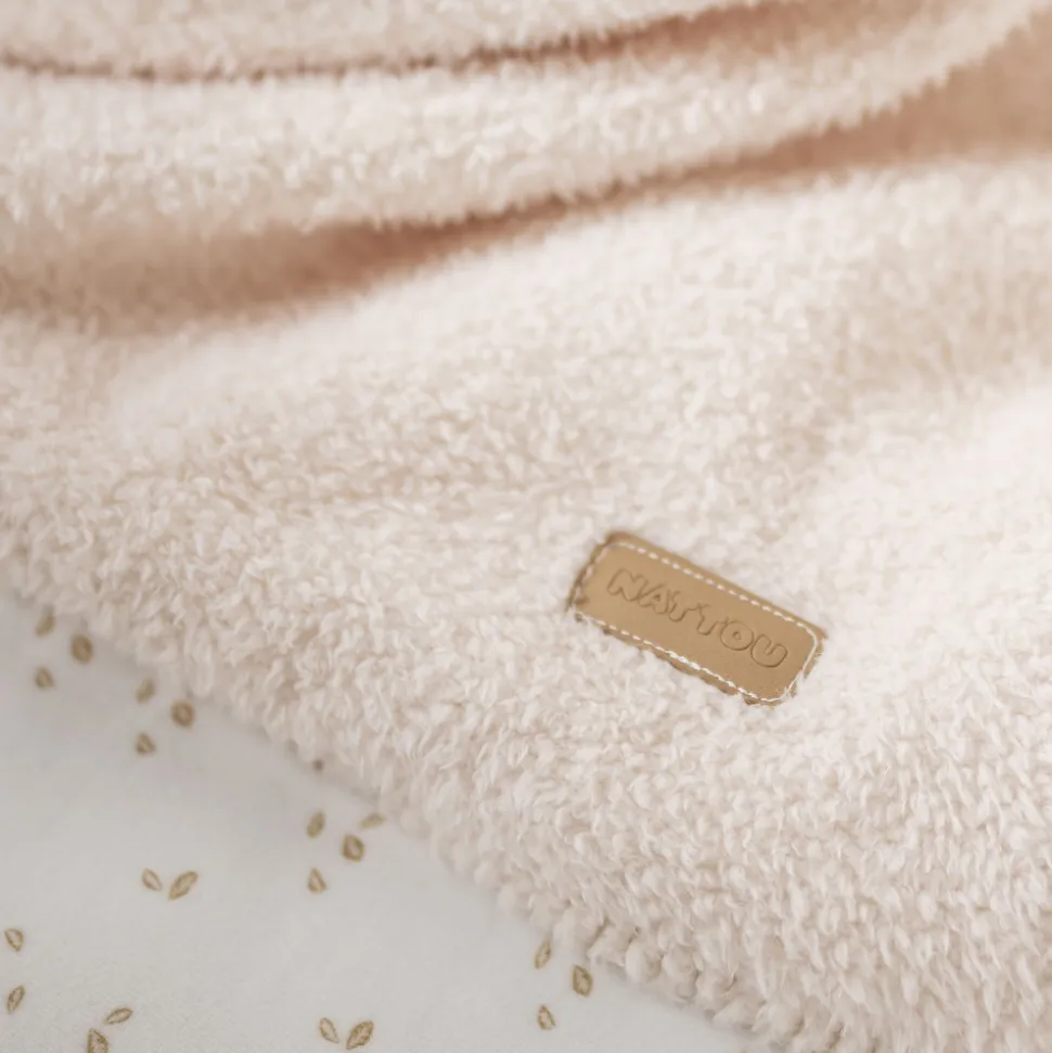 Couverture supersoft 75x100cm teddy bouclette ecru