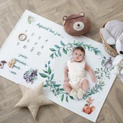 Couverture étape bébé 80x120 cm nature - modèle aléatoire